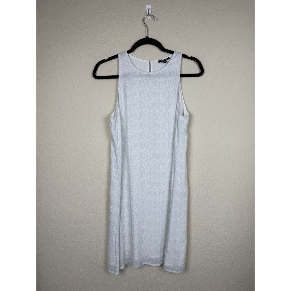 James Perse White and Grey Lined Tank Dress Quiet Luxury Minimalist Sz M - Picture 3 of 10